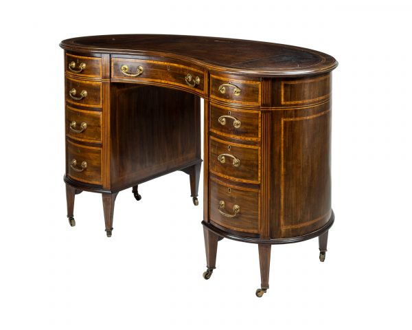A Late 19th Century Kidney Shaped Desk In The Manner Of Edwards