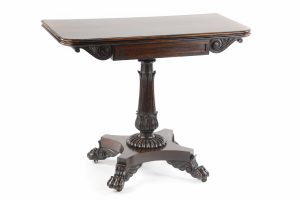 William IV Rosewood Card Table Attributed to Gillows