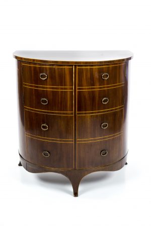 A Gillows Regency Demi Lune Commode Converted to a Cellarette