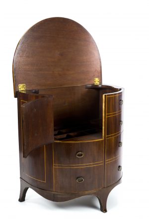 A Gillows Regency Demi Lune Commode Converted to a Cellarette