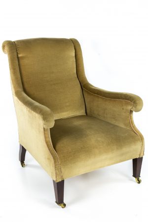 Late 19th Century Gillows of Lancaster Mahogany and Upholstered Library Chair