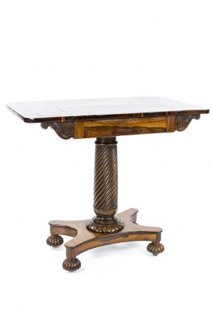 A Regency Rosewood Chess and Occasional Table Atributed to Gillows of Lancaster