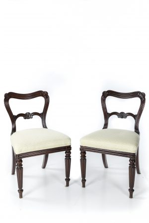 Pair of William IV Mahogany Bar Backed Dining Chairs in the Gillows Manner