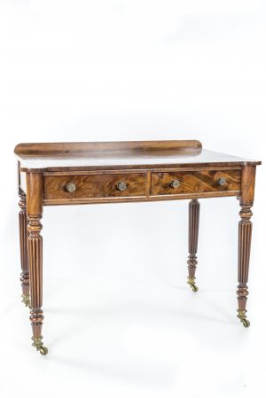 A George IV Figured Mahogany Side or Writing Table Attributed to Gillows