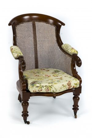 William IV Mahogany Bergere Library Chair