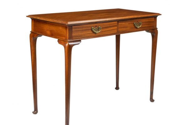 A Late Victorian Mahogany Two Drawer Desk or Side Table, Signed ‘Gillows’