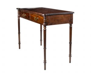 A Late 19th Century Mahogany Rectangular Side Table With Two Drawers