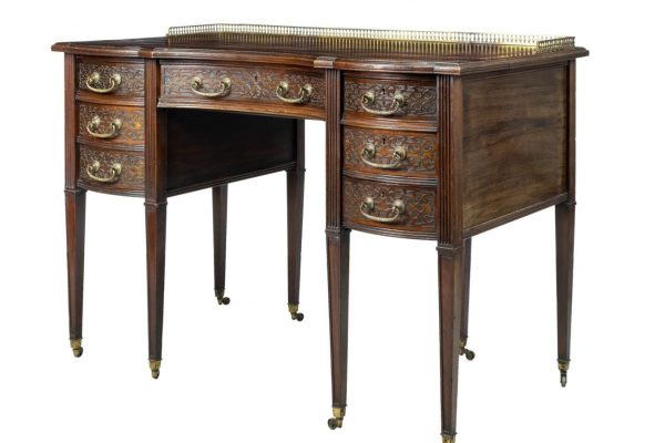 An Edwards & Roberts Mahogany Serpentine Front Lady’s Desk