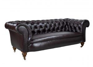 A Victorian Deep Button Back Chesterfield by Jas Shoolbred in Maroon Leather