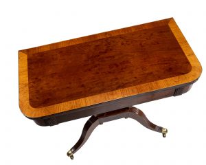 A Regency Mahogany Empire Style Fold Over Tea Table, Circa 1815 Attributed to Thomas Hope