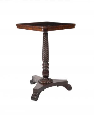 A Regency Rosewood Occasional Table on Twist Column Attributed to Gillows