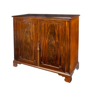 Gillows, William IV mahogany side cupboard, signed.