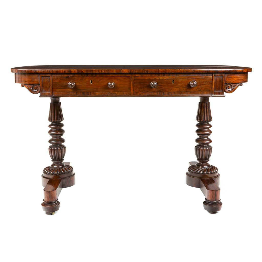 Gillows simulated rosewood library table