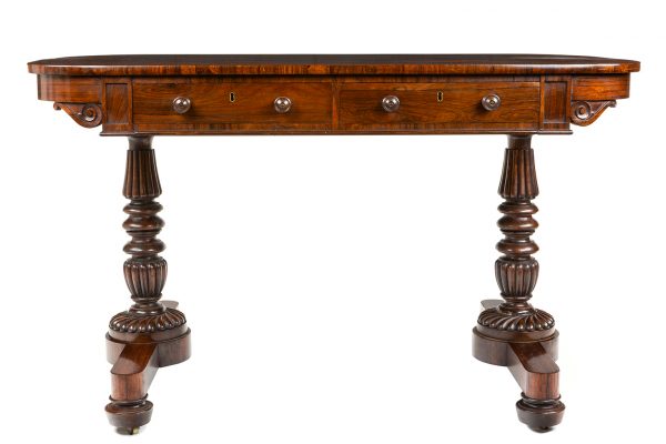 Gillows simulated rosewood library table