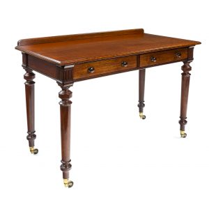Gillows mahogany two draw side or writing table 1860/70
