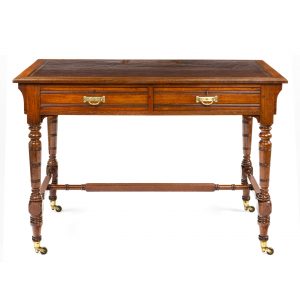 19thc American Walnut Chamber or Writing Table by Gillows of Lancaster