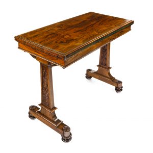 A fine William IV Rosewood Card Table Stamped T & G Seddon, by Appointment